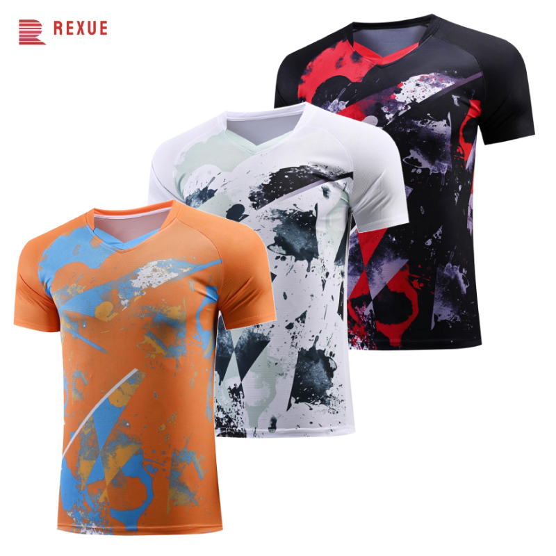 Tablet Sleeves & Cases Ipad Accessories - เสื้อปิงปองคอวีสำหรับผู้ชายและผู้หญิง – เสื้อยืดกีฬาปิงปองแห้งเร็ว ระบายอากาศได้ดี เสื้อยืดแขนสั้นสำหรับฝึกซ้อม เสื้อเทนนิส