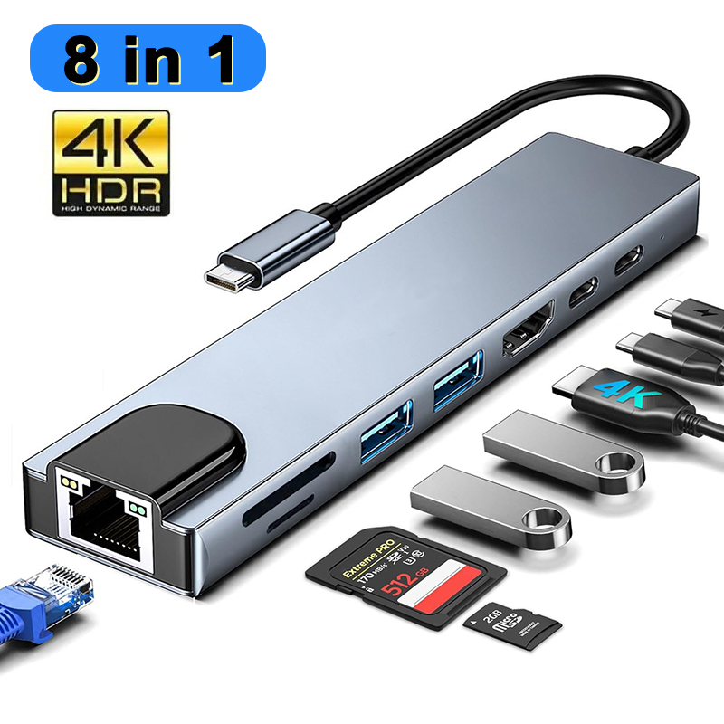Hdmi Adapter Tablet - 8 In 1 USB Type C