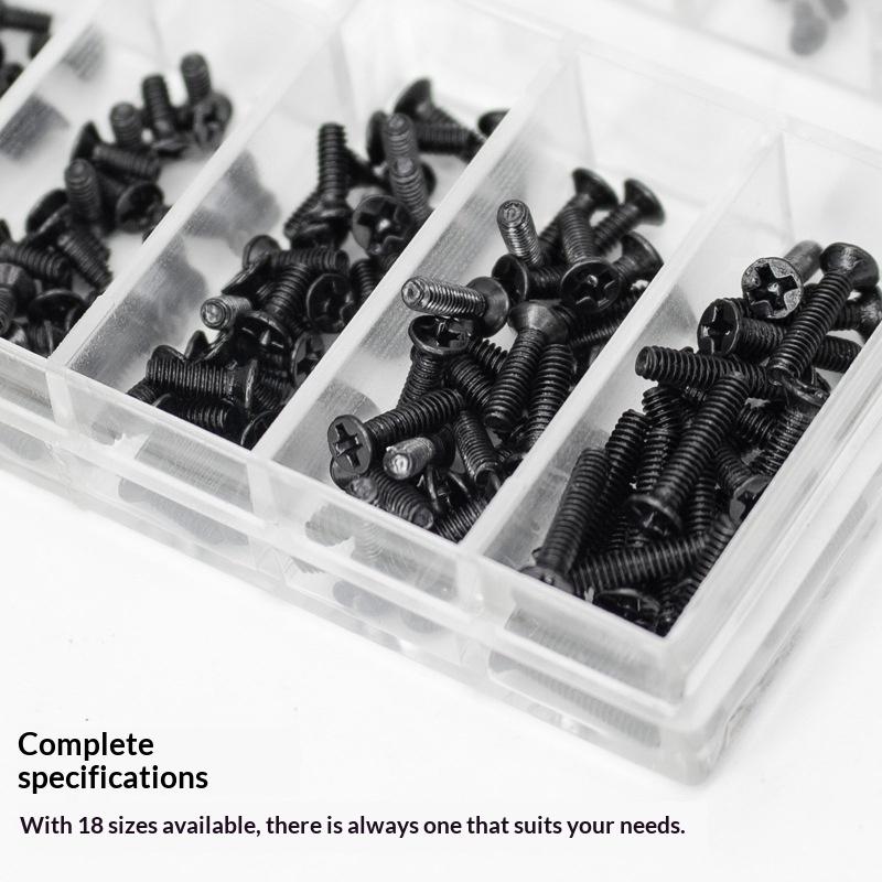 Tablet Accessories Set - ชุดกล่องสกรูนาฬิกาใหม่ 1 ชุด 18 แบบ ชุดสกรูหัวแบนขนาดเล็ก