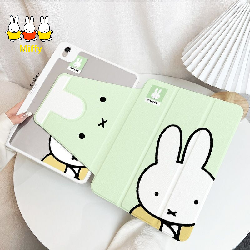 Fire Tablet Accessories - เคสแท็บเล็ตคาวาอิ มิฟฟี่ 720 ° เคสหมุนได้สำหรับ iPad