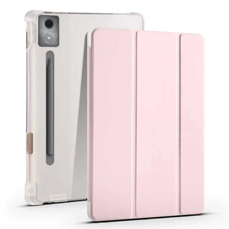 Lenovo Tablet P12 Accessories - เคสฝาพับสามตอนหนัง PU แบบนุ่มสำหรับ Lenovo Tab P12