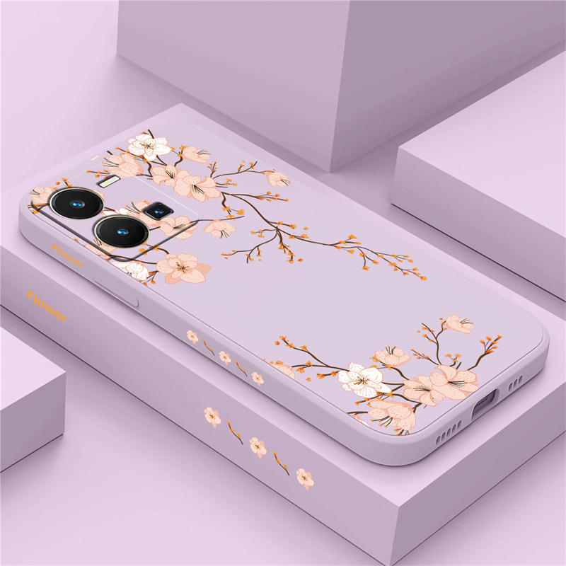 Vivo Y28 - เคสลายดอกไม้สำหรับ VIVO Y93 Y91 Y81 Y85