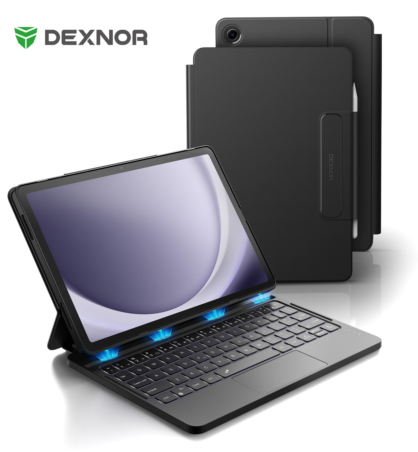 Samsung Tablet With Accessories - เคสสำหรับ Samsung Galaxy Tab A9+Plus พร้อมคีย์บอร์ดแม่เหล็กน้ำหนักเบาพิเศษ