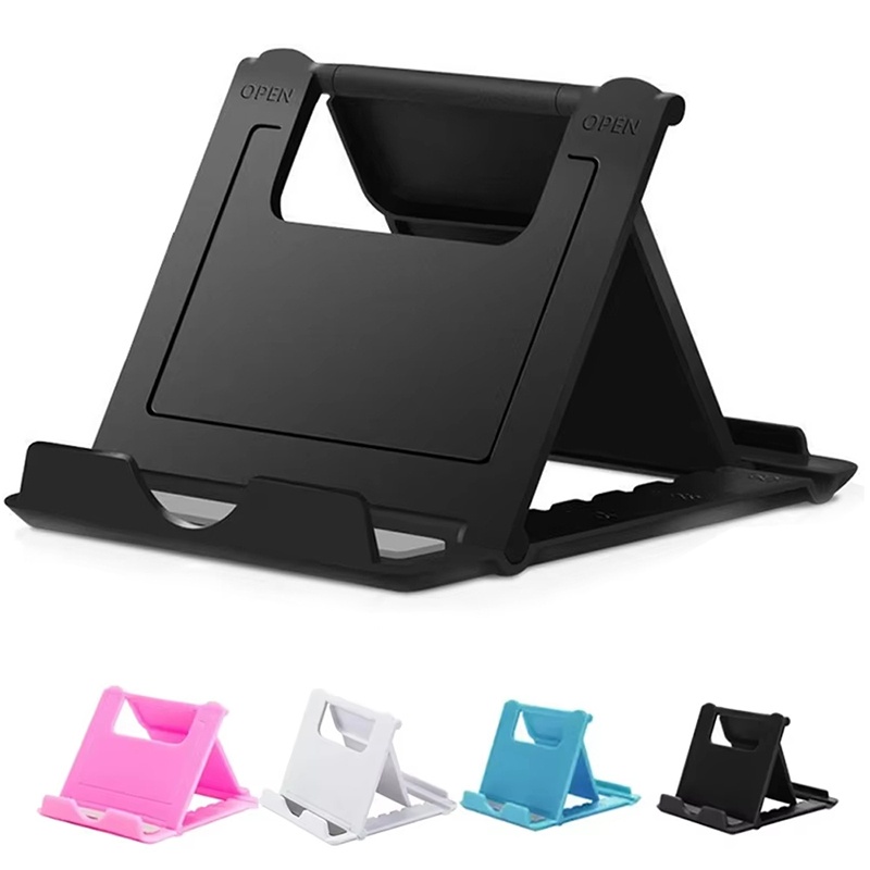 Realme Tablet Accessories - ขาตั้งโทรศัพท์มือถือแบบพับได้ ปรับระดับได้ สำหรับวางบนโต๊ะ ใช้ได้กับสมาร์ทโฟน แท็บเล็ต iPhone