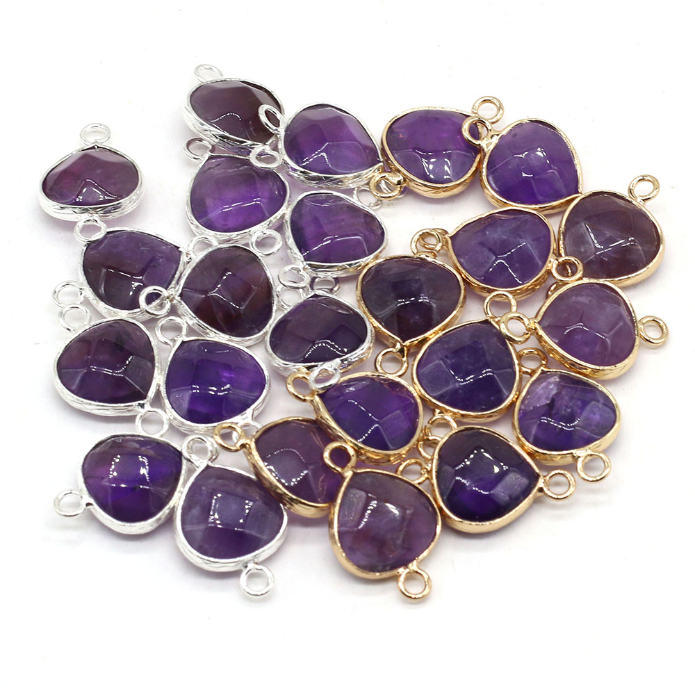 Tablet Computer Accessories - 2pcs หินธรรมชาติตัวเชื่อมต่อไขมัน Water DROP จี้ Charms