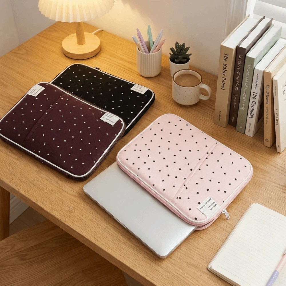 Tablet Sleeves & Cases Ipad Accessories - กระเป๋าใส่แล็ปท็อปลายดาวผ้าลูกฟูก ดีไซน์กันกระแทก เคสป้องกันแท็บเล็ตนุ่มน้ำหนักเบาบางเฉียบ 13.3 นิ้ว 10-11