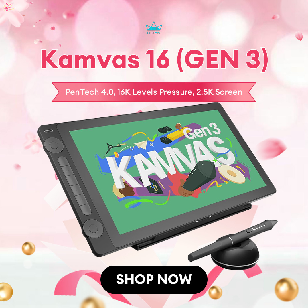 Graphic Tablet Accessories - Huion Kamvas 16 (Gen 3) กราฟิกแท็บเล็ต