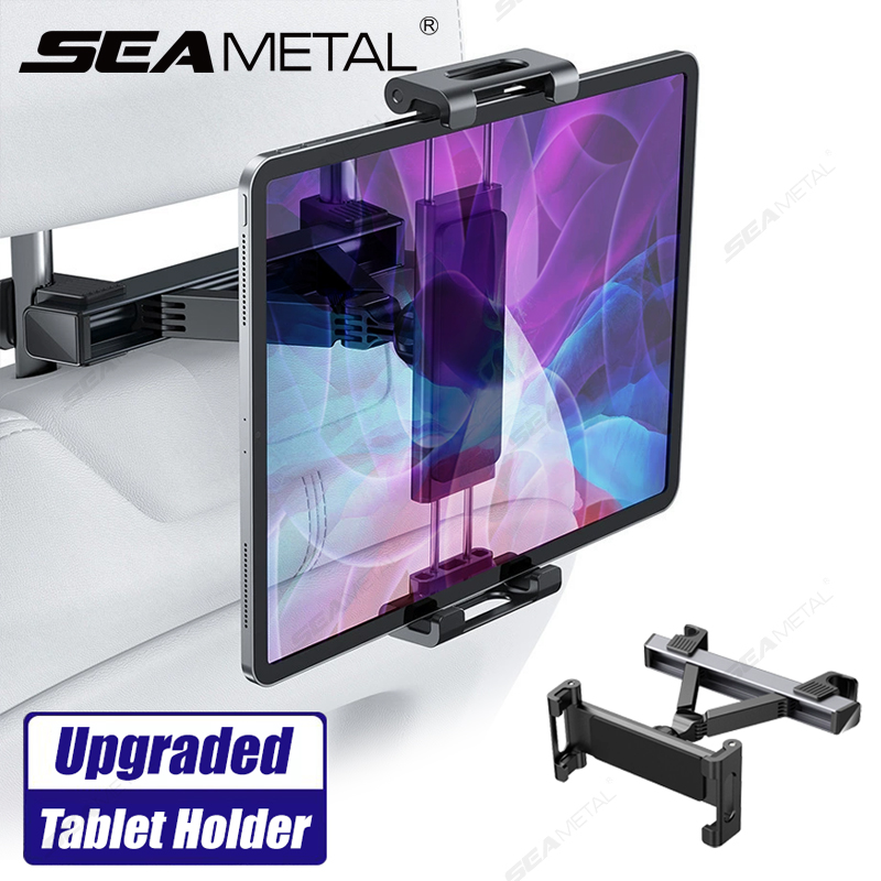 Tablet Ipad Accessories - SEAMETAL Telescopic ผู้ถือแท็บเล็ต Stable ที่นั่งพนักพิงศีรษะโทรศัพท์ Mount
