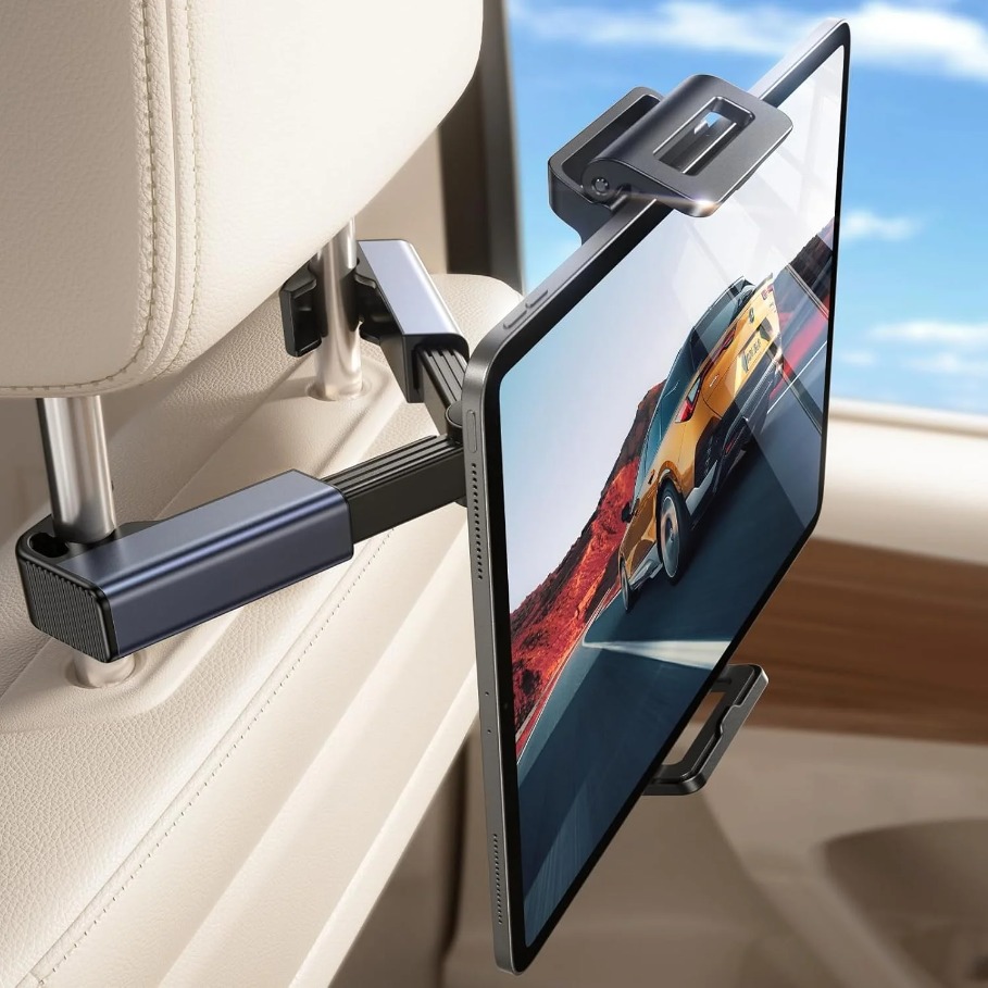 Fire Tablet Accessories - ที่วางแท็บเล็ตบนพนักพิงศีรษะในรถยนต์ ใช้ได้กับ iPad Pro, Galaxy, Fire