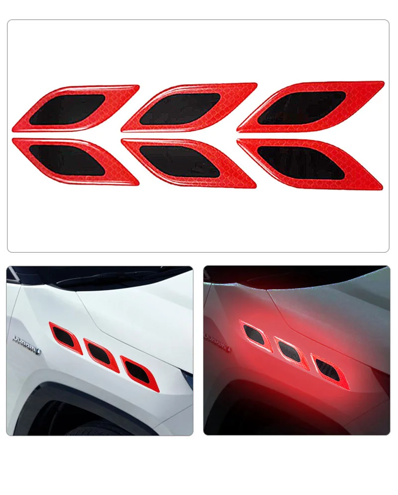 Tablet Accessories Set - 6 ชิ้น/เซ็ตรถสติกเกอร์สะท้อนแสง Anti-Scratch สติกเกอร์คําเตือนความปลอดภัยสําหรับรถบรรทุก Auto มอเตอร์ภายนอกอุปกรณ์ตกแต่ง