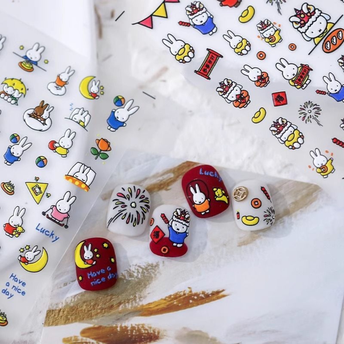 Kawaii Miffy Rabbit สติกเกอร์น - Fire Tablet Accessories บทวิจารณ์และราคา