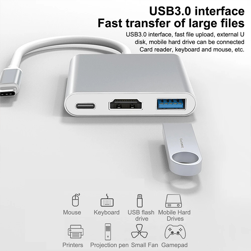 3 ใน 1 ยูเอสบี ประเภท ซี ฮับ ถ - Tablet Ipad Accessories บทวิจารณ์และราคา