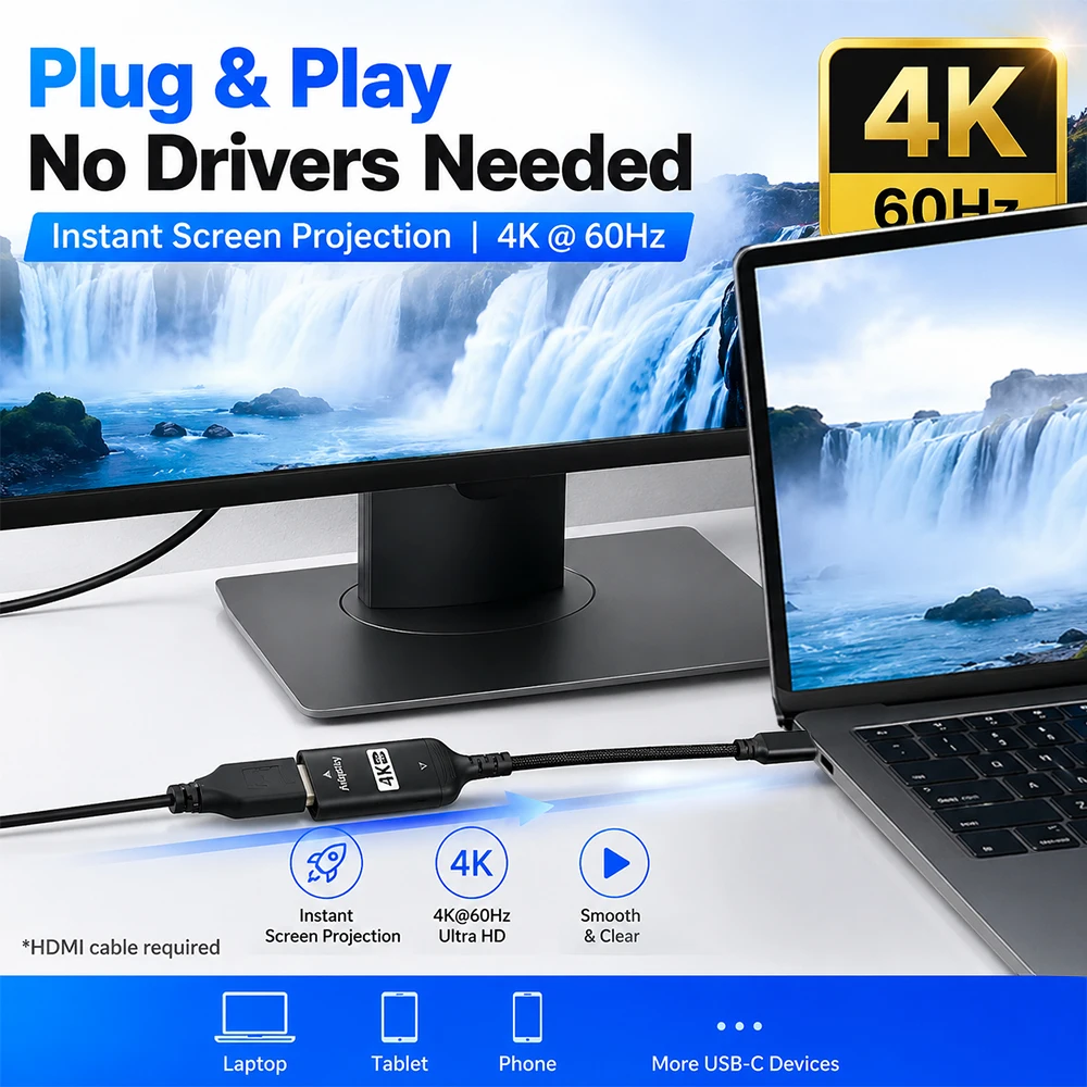 อะแดปเตอร์ USB C เป็น HDMI 4K@ - Hdmi Adapter Tablet บทวิจารณ์และราคา