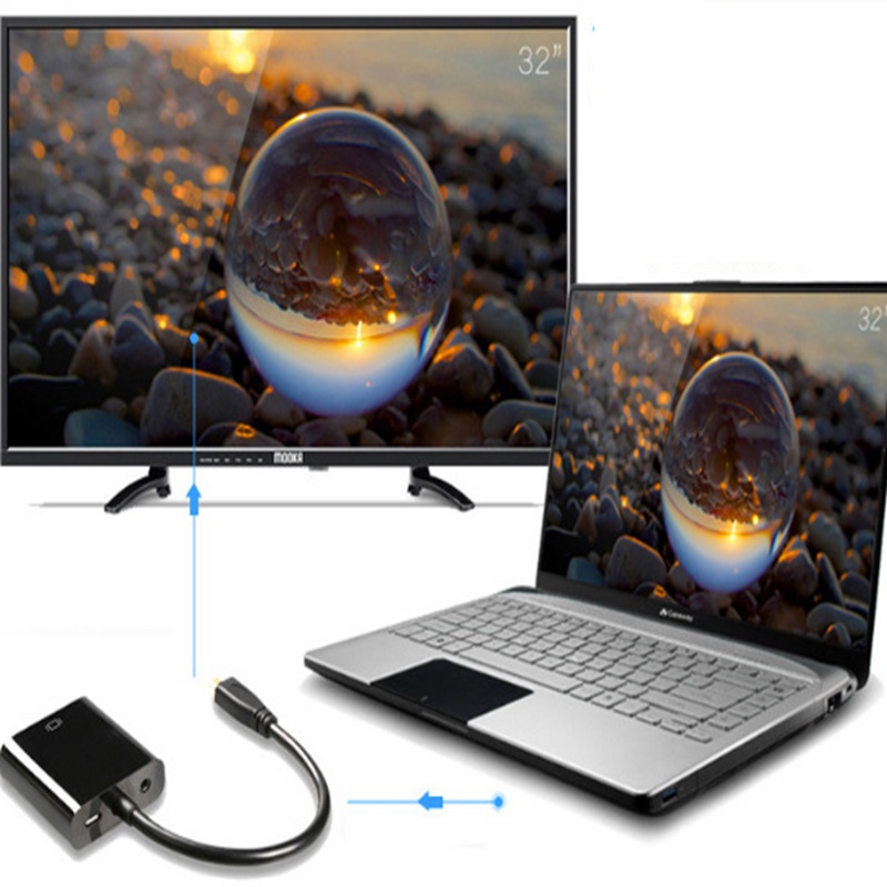 Micro HDMI to VGA Connector Mi - Hdmi Adapter Tablet บทวิจารณ์และราคา
