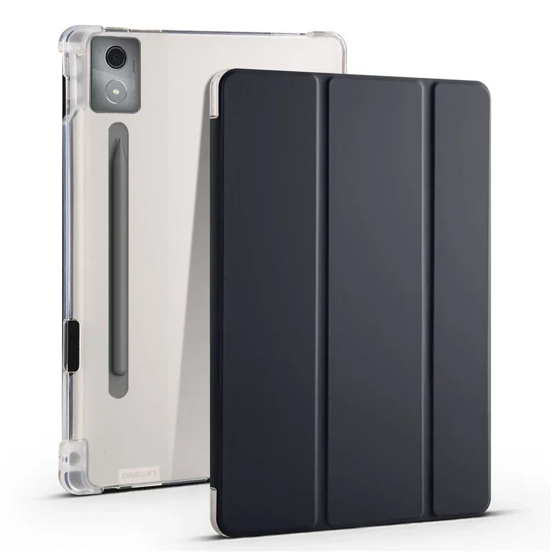 เคสฝาพับสามตอนหนัง PU แบบนุ่มส - Lenovo Tablet P12 Accessories บทวิจารณ์และราคา