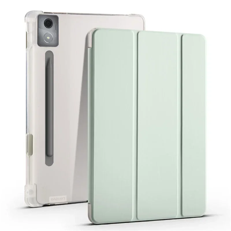 เคสฝาพับสามตอนหนัง PU แบบนุ่มส - Lenovo Tablet P12 Accessories บทวิจารณ์และราคา