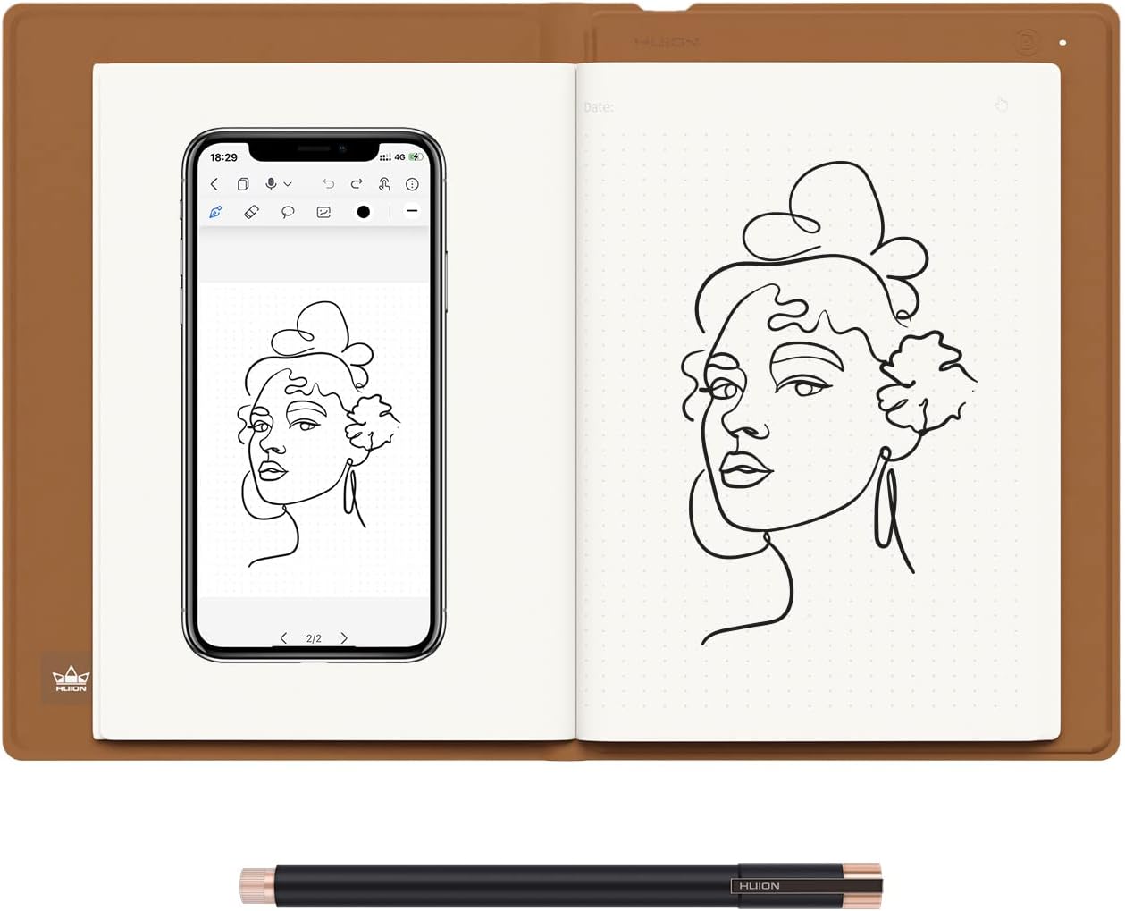 huion note 2 em 1 สมุดบันทึกกา - Graphic Tablet Accessories บทวิจารณ์และราคา