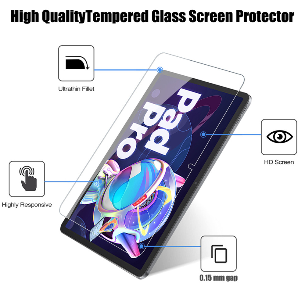 แผ่นกระจกนิรภัย2ชิ้นสำหรับ Len - Lenovo Tablet P12 Accessories บทวิจารณ์และราคา