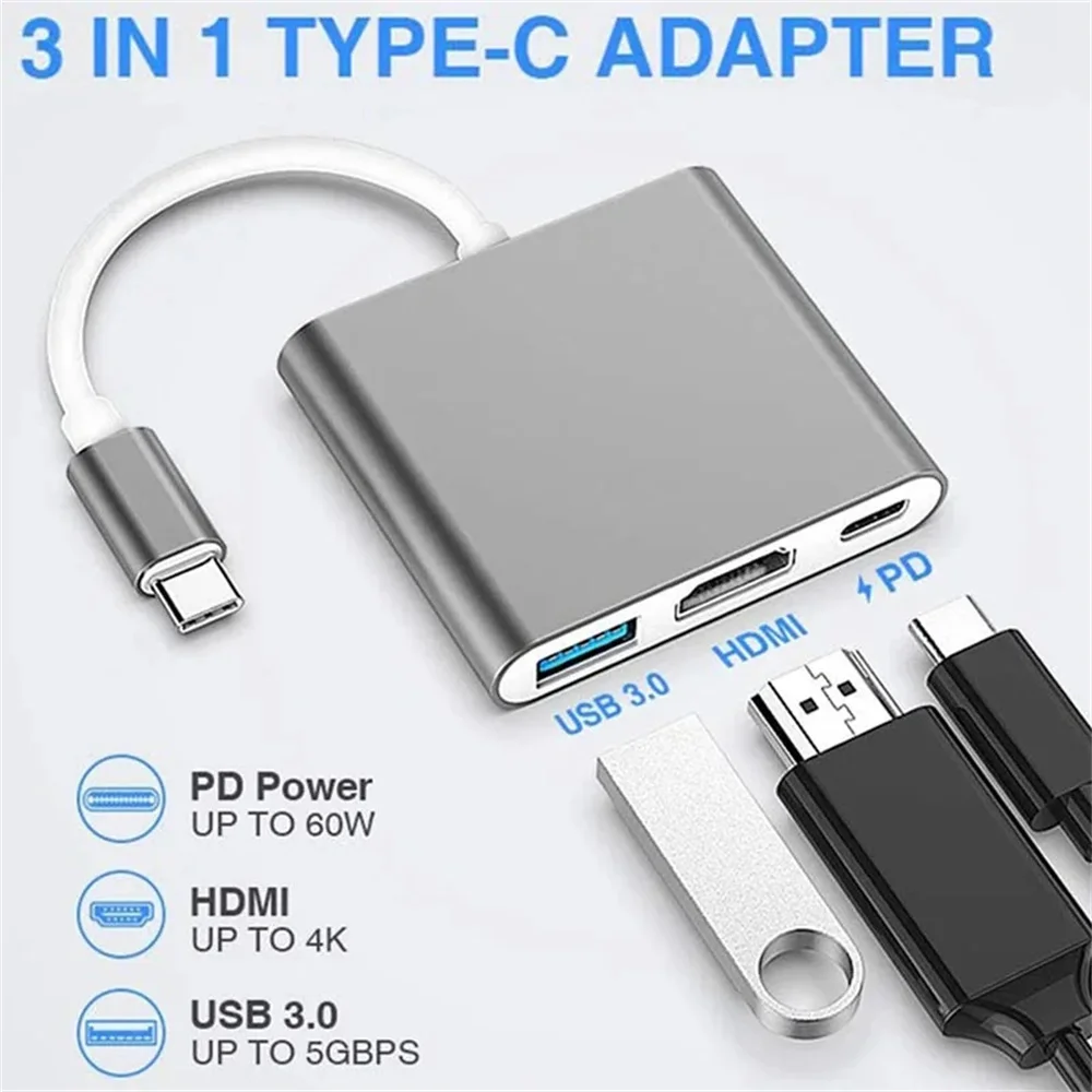 อะแดปเตอร์ USB C HUB 3-in-1 มั - Hdmi Adapter Tablet บทวิจารณ์และราคา