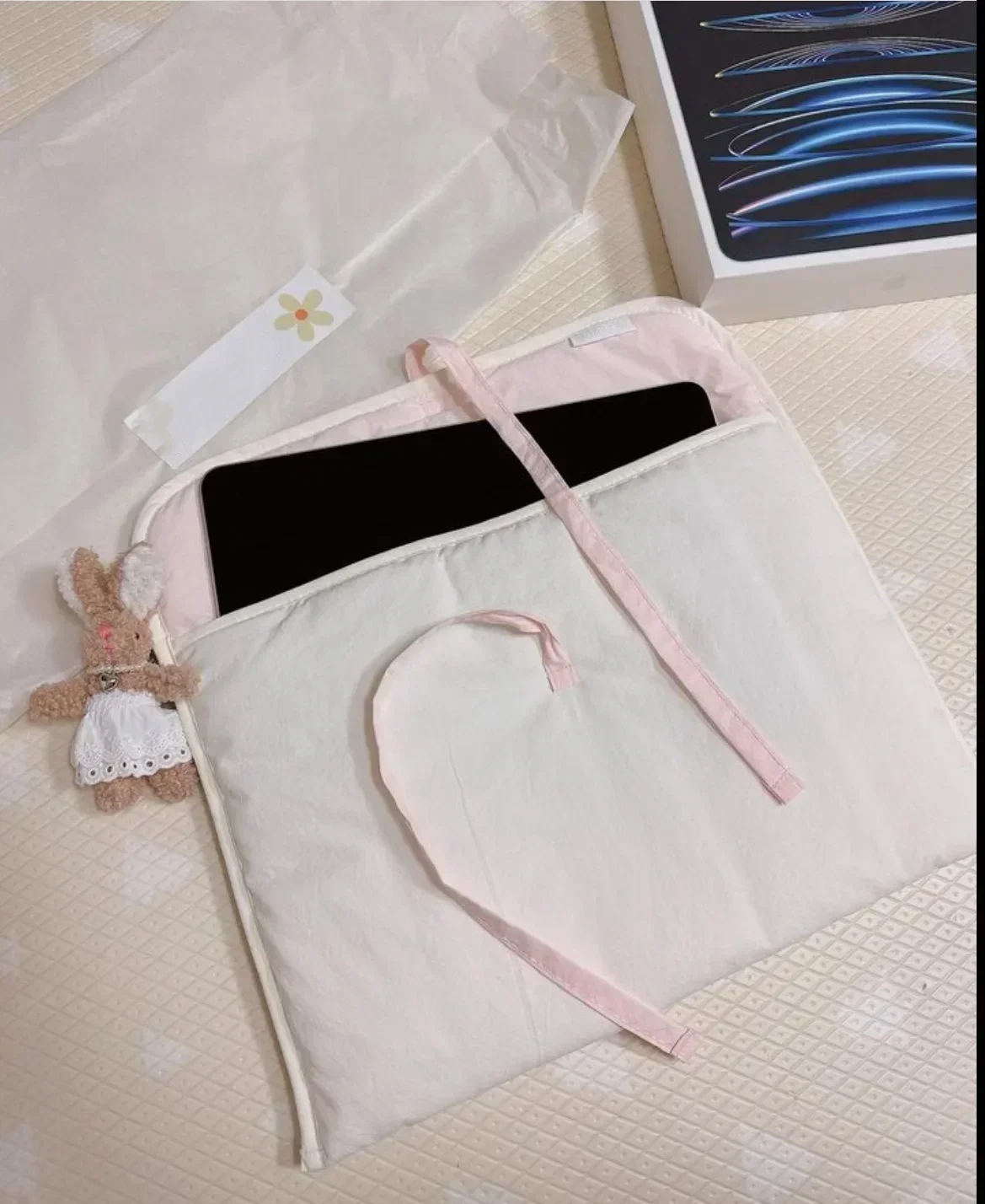 ปลอกใส่ไอแพดแบบมีฟองน้ำบุสีชมพ - Tablet Sleeves & Cases Ipad Accessories บทวิจารณ์และราคา
