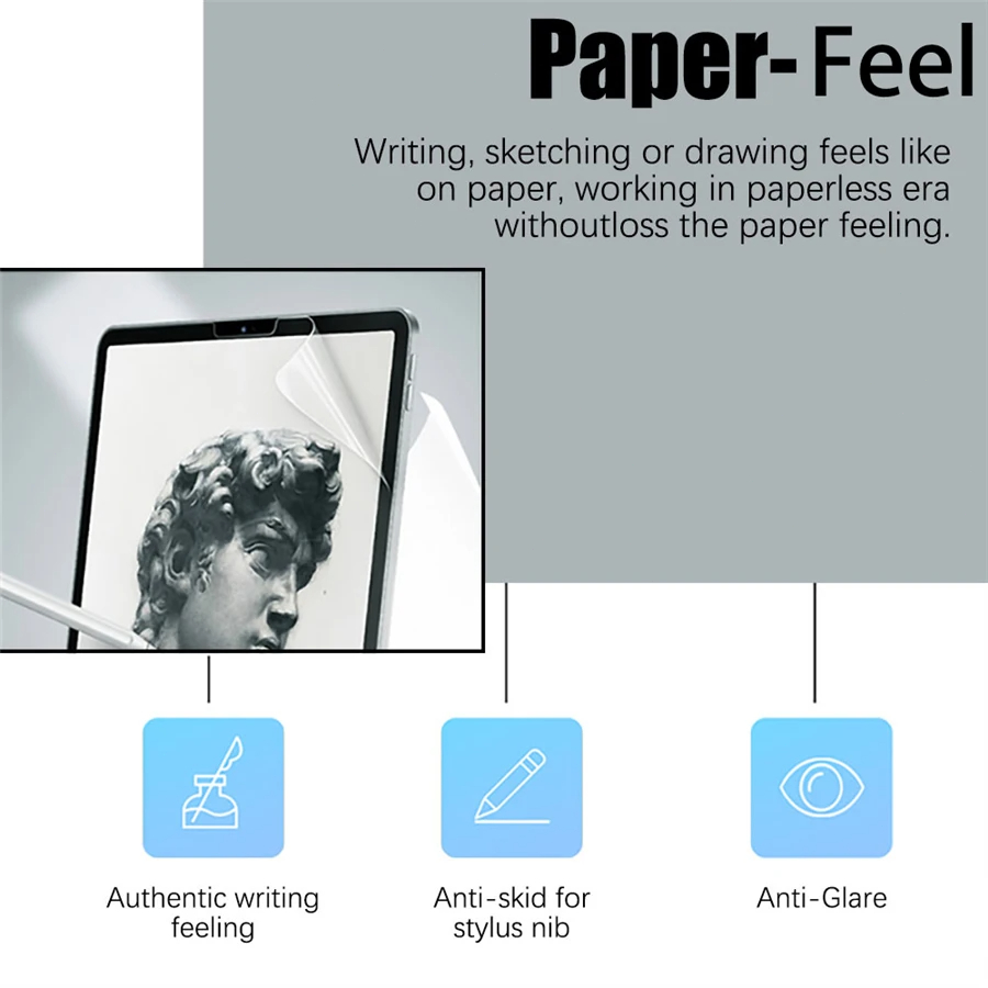 3 ชิ้นกระดาษรู้สึกเหมือนป้องกั - Lenovo Tablet P12 Accessories บทวิจารณ์และราคา