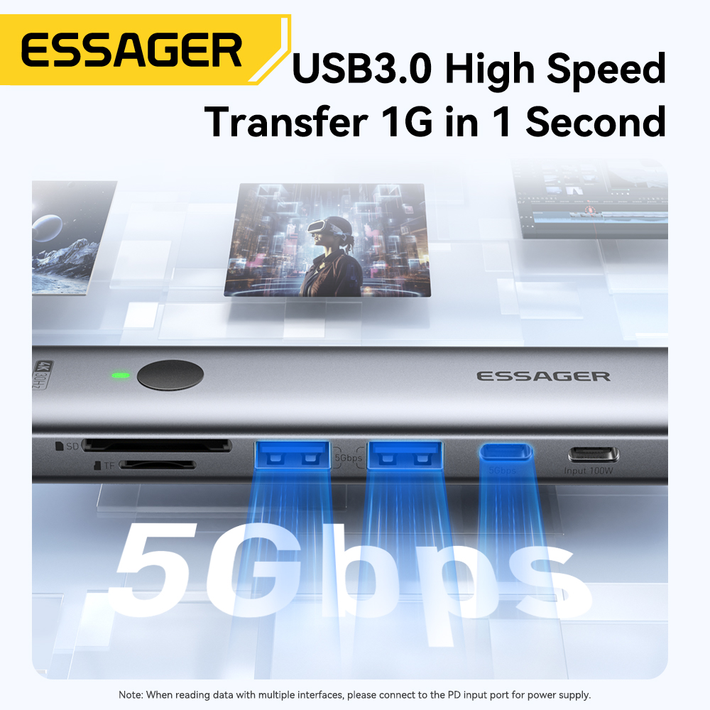 Essager USB C HUB 4K 7-in-1 ปร - Usb Hub Type C บทวิจารณ์และราคา